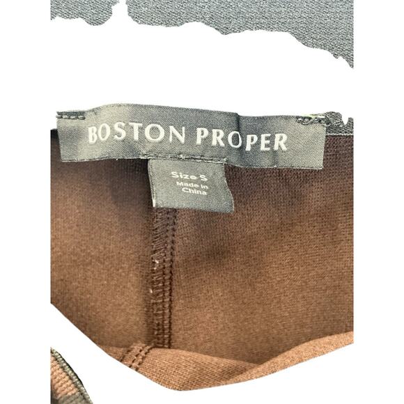 Boston Proper Brown Animal Print Pull On Legging Pants Womens Stretch Size S - Picture 5 of 9